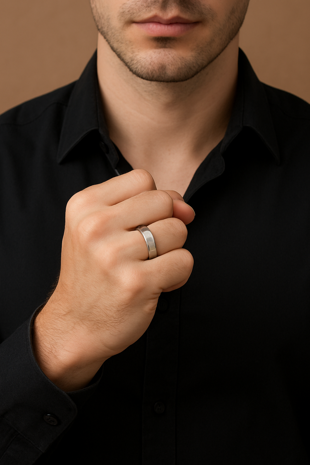 925 Sterling Silver Men’s Ring – Classic Plain Band (7-8 Grams)