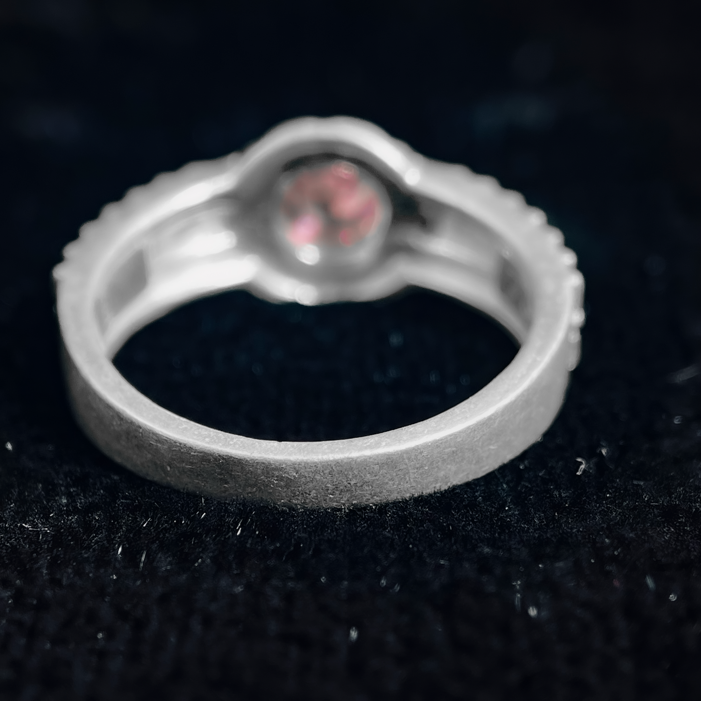 Pink Gemstone Silver Ring For Men