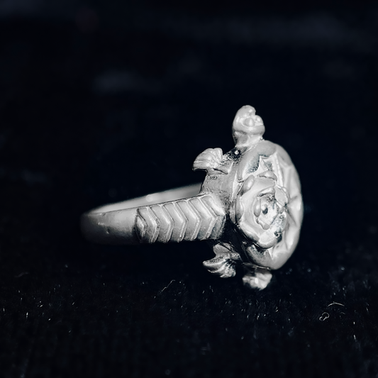 Tortoise Ring With Rose Design For Men and Women