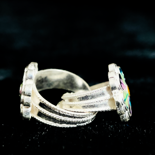 Silver Flower Design Toe Ring