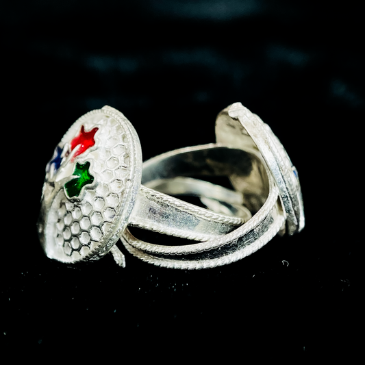 Silver Toe Ring With 3-Flower Design