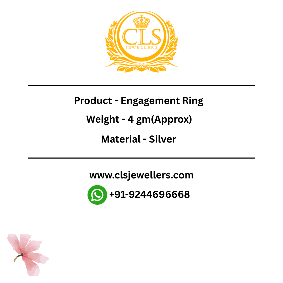 Elegant Silver Heart Ring with Pink Stone – Delicate & Designer Jewelry for Women