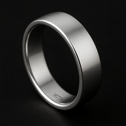925 Sterling Silver Men’s Ring – Classic Plain Band (7-8 Grams)