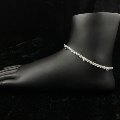 Classic Silver Bead Payal(Anklet) – Minimal & Timeless
