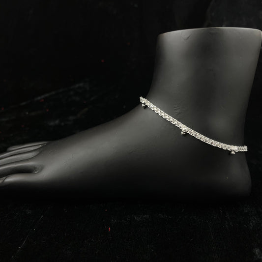 Classic Silver Bead Payal(Anklet) – Minimal & Timeless