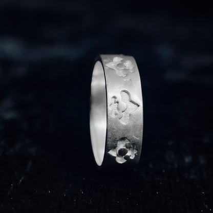 Matte Silver Fleur-de-Lis Ring for Men