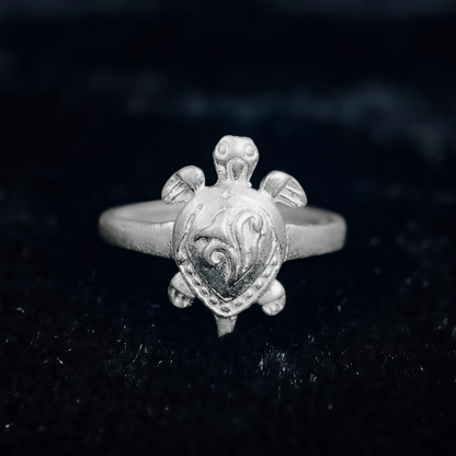 Tortoise Ring With Flower Design