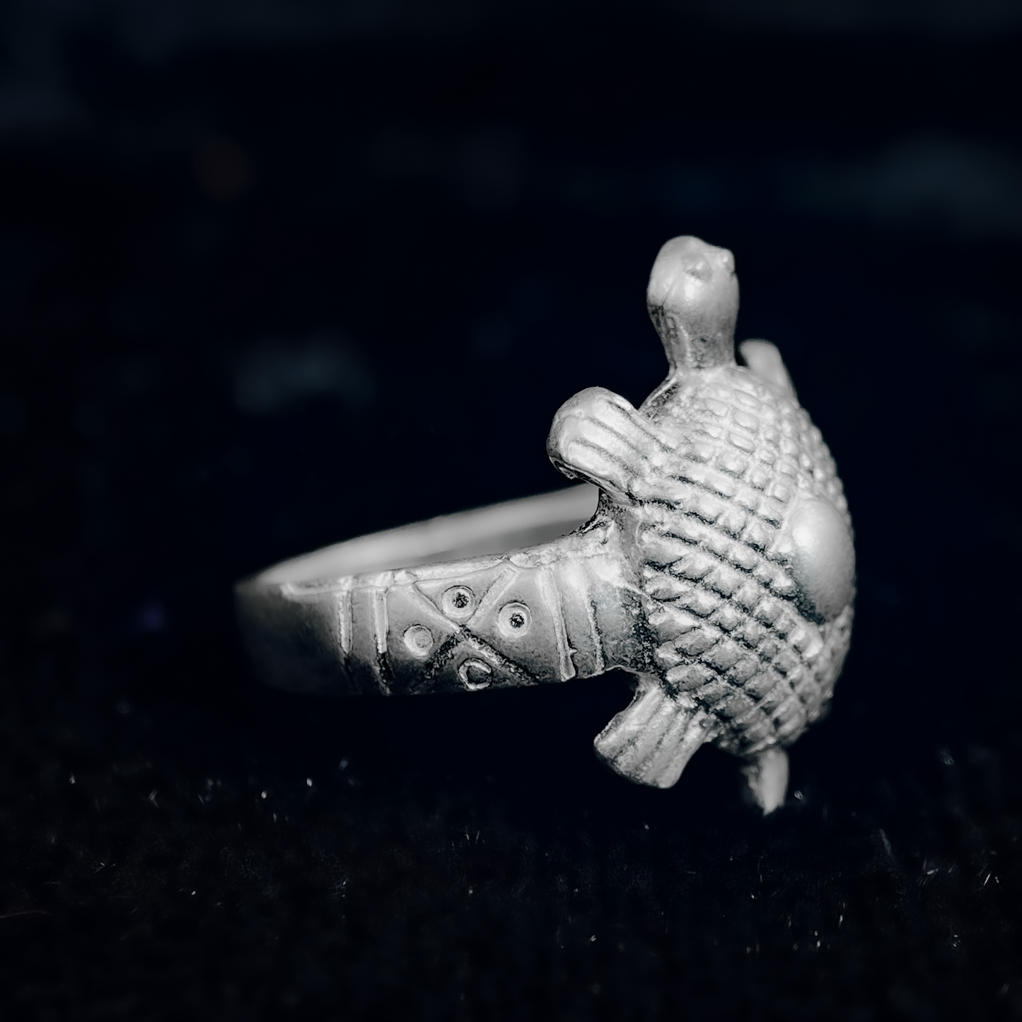 Tortoise Ring With Beautiful Little Bump Design