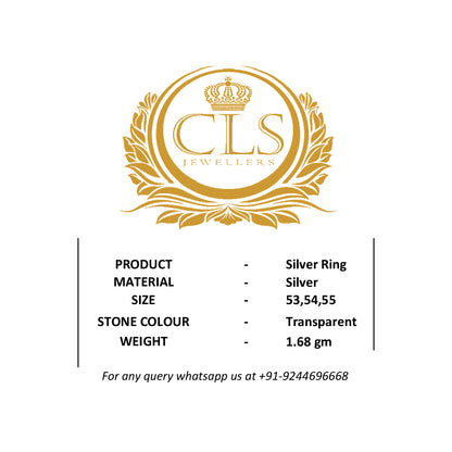 Butterfly Silver Ring with Sparkling White Stones | Silver Ring by CLS Jewels